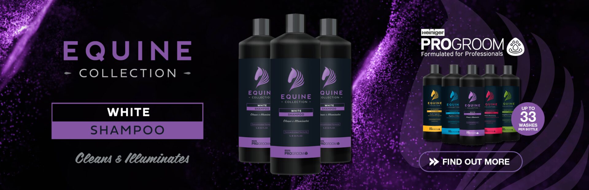 Equine White Shampoo Launch July 2025 Landing Page Banner 72Dpi